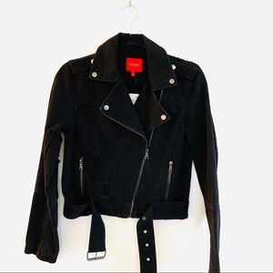 NWT GUESS Denim Moto Jacket